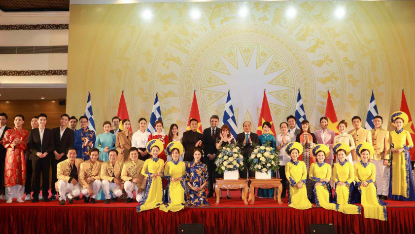 Chủ tịch nước Nguyễn Xuân Phúc tiếp Tổng thống Hy Lạp Katerina Sakellaropoulou